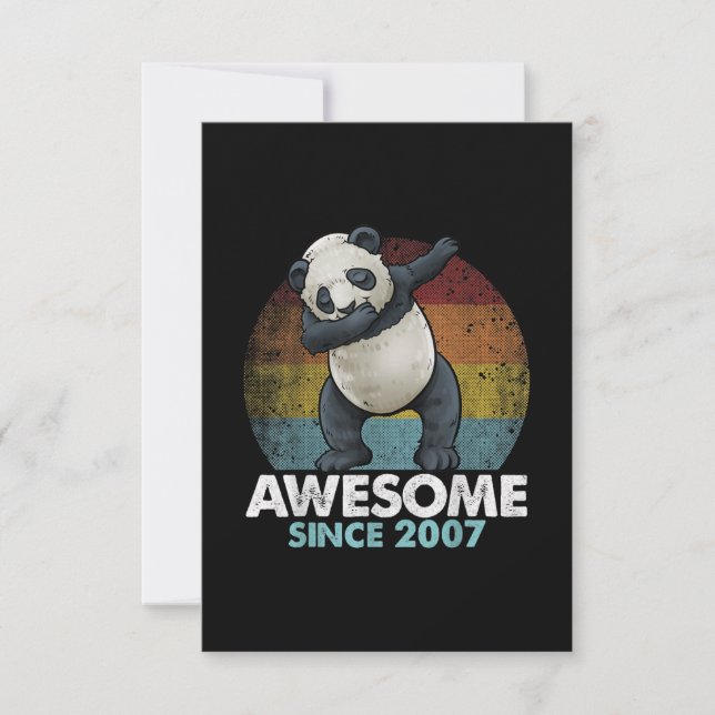 Phantastisch Seit 2007 Dabbing Panda 13. Geburtsta Einladung (Vorderseite)