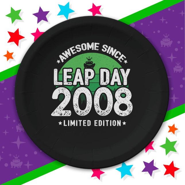 Phantastisch seit 2008 Leap Year Day Feb 29 Geburt Pappteller (Von Creator hochgeladen)