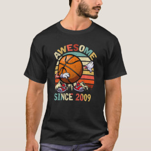Phantastisch Seit 2009 11. Dabbing Basketball Birt T-Shirt