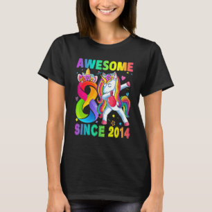 Phantastisch seit 2014 Dabbing Unicorn 8. Geburtst T-Shirt