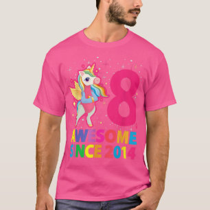 Phantastisch seit 2014 Einhorn Girls 8th Birthday  T-Shirt
