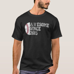 Phantastisch seit 2015 8. Geburtstag Baseball Boys T-Shirt