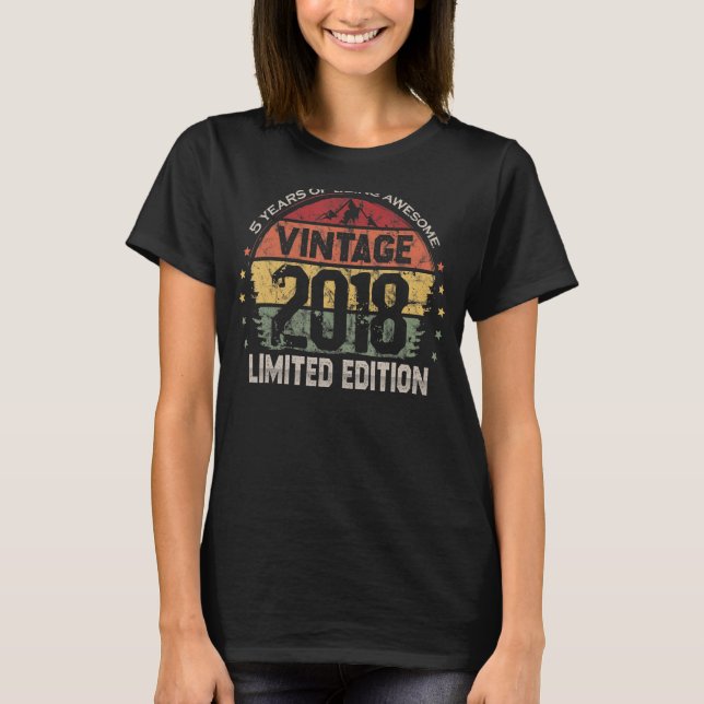 Phantastisch seit 2018 5 Jahre Junge Mädchen im Al T-Shirt (Vorderseite)