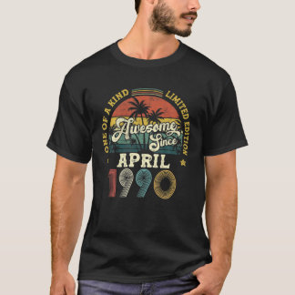 Phantastisch seit April 1990 Vintag 32. Geburtstag T-Shirt