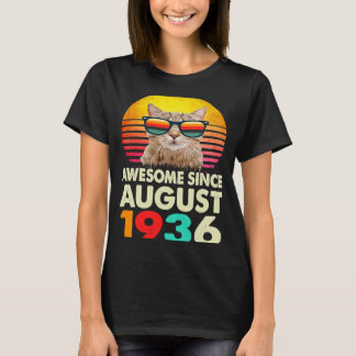 Phantastisch seit August 1936 87. Geburtstagskatze T-Shirt