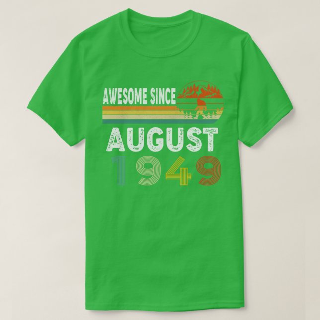 Phantastisch seit August 1949 T-Shirt (Design vorne)