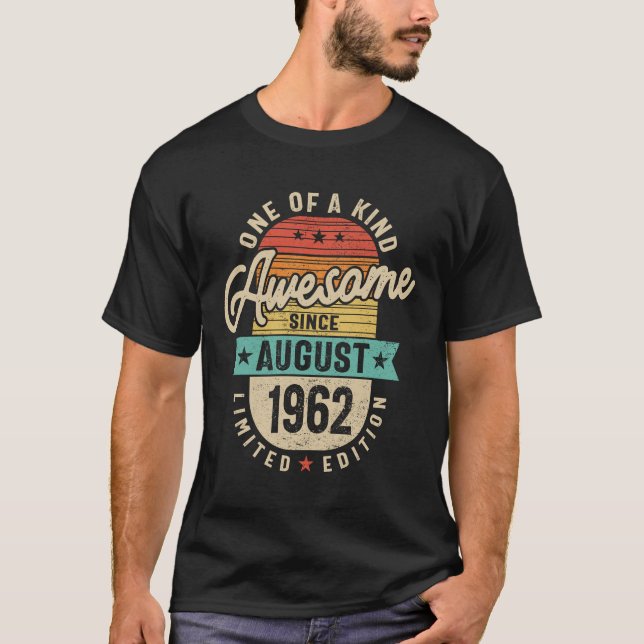 Phantastisch seit August 1962 - 61. Geburtstag T-Shirt (Vorderseite)