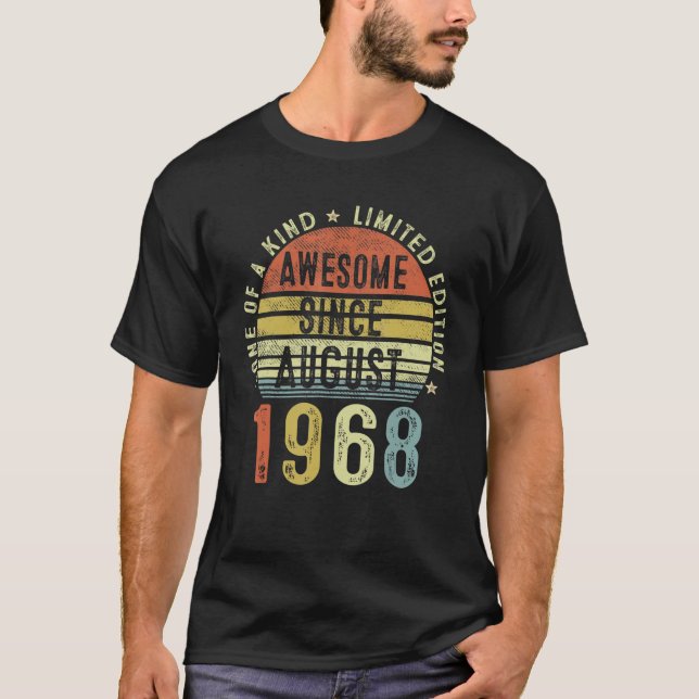 Phantastisch seit August 1968 54 Jahre alt 54 Jahr T-Shirt (Vorderseite)