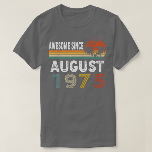 Phantastisch seit August 1975 T-Shirt (Design vorne)