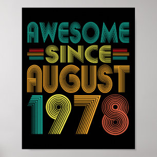 Phantastisch seit August 1978 Jahre 47. Geburtstag Poster