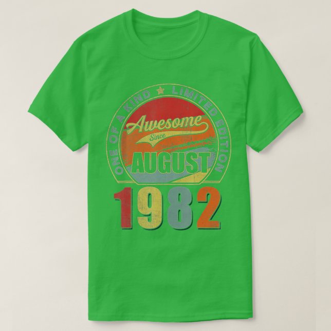 Phantastisch seit August 1982 40 Jahre alt 40 Jahr T-Shirt (Design vorne)
