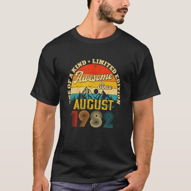 Phantastisch seit August 1982 40 Jahre alt 40 Jahr T-Shirt (Vorderseite)