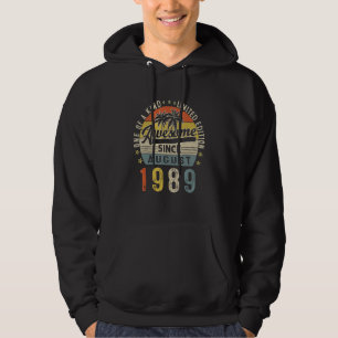 Phantastisch seit August 1989 Vintag 33. Geburtsta Hoodie