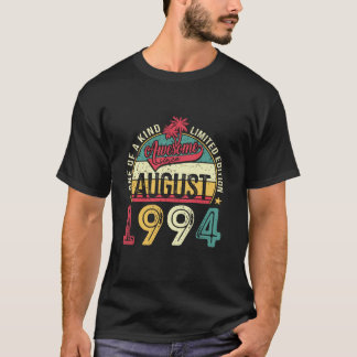 Phantastisch seit August 1994 30 Geburtstag Retro T-Shirt