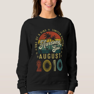Phantastisch seit August 2010 Vintag 12. Geburtsta Sweatshirt