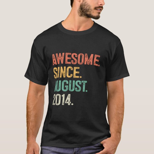 Phantastisch seit August 2014 9. 9 T-Shirt (Vorderseite)