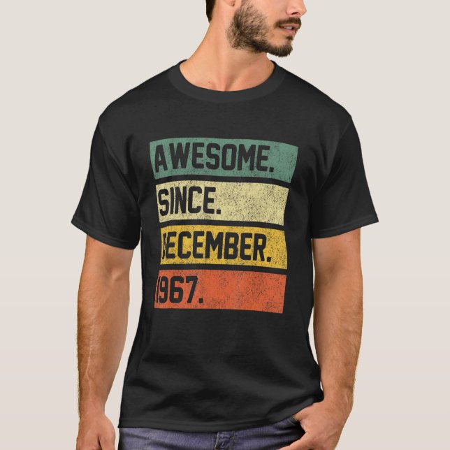 Phantastisch seit Dezember 1967 55 Jahre alt 55. G T-Shirt (Vorderseite)