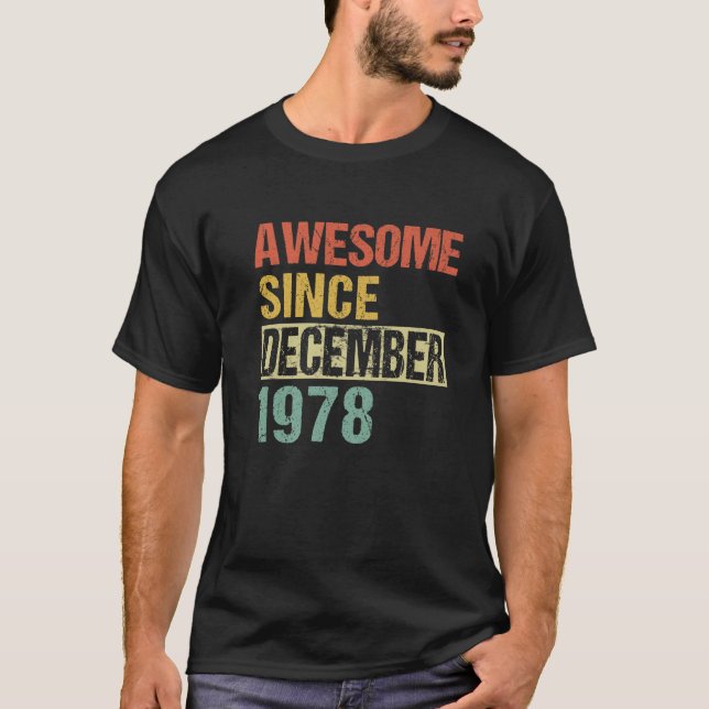 Phantastisch Seit Dezember 1978 43. Geburtstag T-Shirt (Vorderseite)