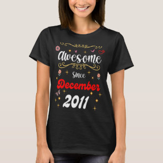 Phantastisch Seit Dezember 2011 Geburtstag Blume & T-Shirt