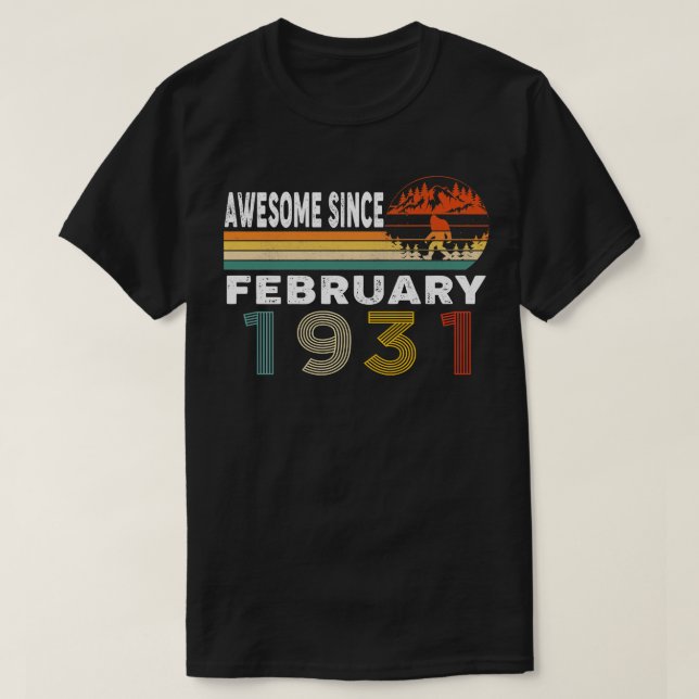 Phantastisch seit Februar 1931 T-Shirt (Design vorne)