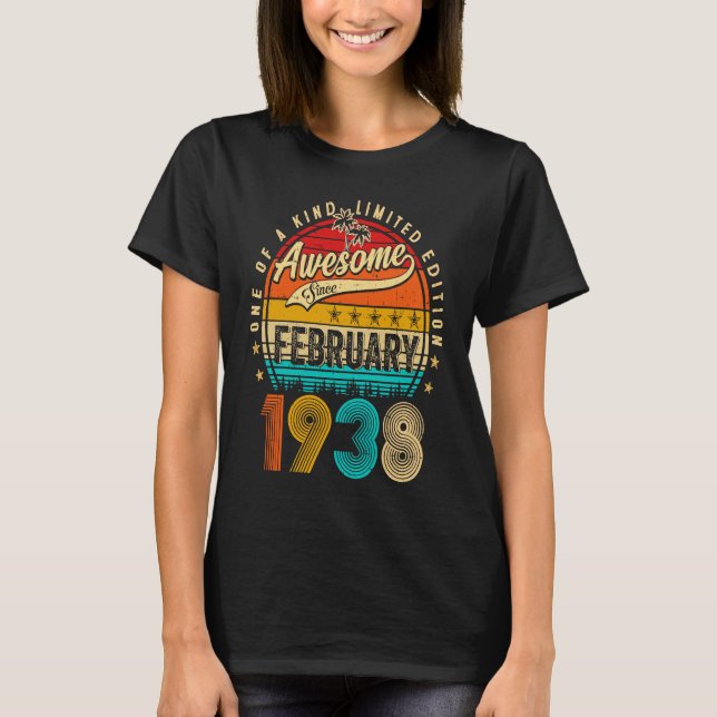 Phantastisch seit Februar 1938 85 Jahre alt 85 Jah T-Shirt (Vorderseite)