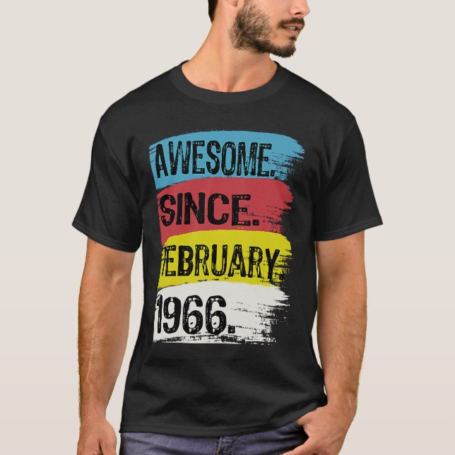 Phantastisch seit Februar 1966 Pisces Aquarius 57t T-Shirt (Vorderseite)