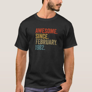 Phantastisch Seit Februar 1982 40. Geburtstag Vint T-Shirt