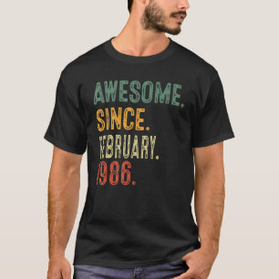 Phantastisch seit Februar 1986 37. Geburtstagsgesc T-Shirt