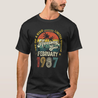 Phantastisch Seit Februar 1987 Vintag 35. Geburtst T-Shirt