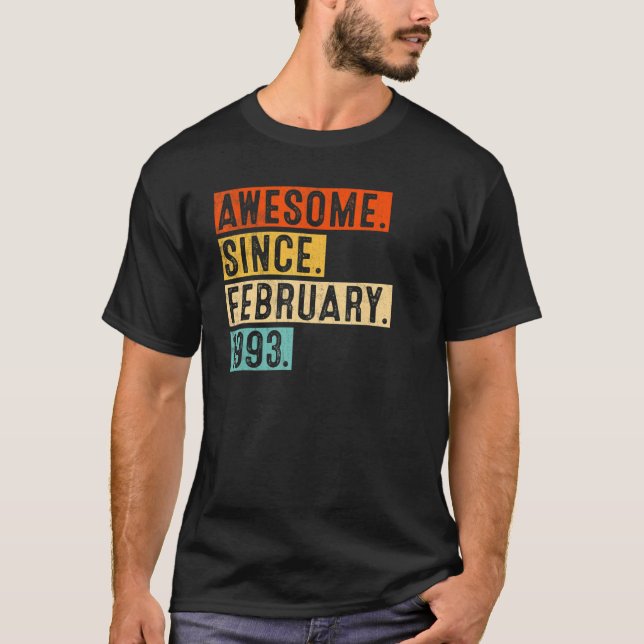 Phantastisch seit Februar 1993 30 Jahre alt 30. Ge T-Shirt (Vorderseite)