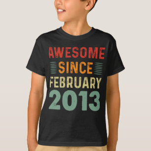 Phantastisch Seit Februar 2013 Vintager Geburtstag T-Shirt