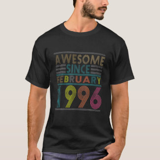 Phantastisch seit Februar Geboren 1996 Vintag 26.  T-Shirt