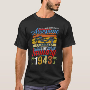 Phantastisch Seit Januar 1943 Vintag Retro Geburts T-Shirt