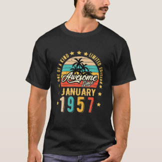 Phantastisch Seit Januar 1957 Vintag 65. Geburtsta T-Shirt