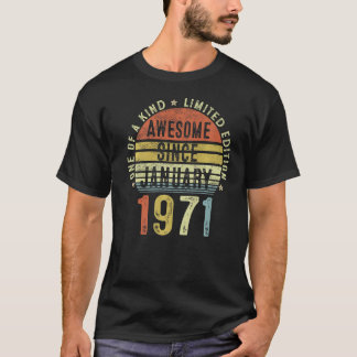 Phantastisch seit Januar 1971 52 Jahre alt 52 Jahr T-Shirt