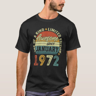 Phantastisch seit Januar 1972 50 Jahre alt 50. Geb T-Shirt