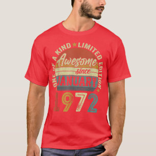 Phantastisch seit Januar 1972 50 Jahre alt 50 Jahr T-Shirt