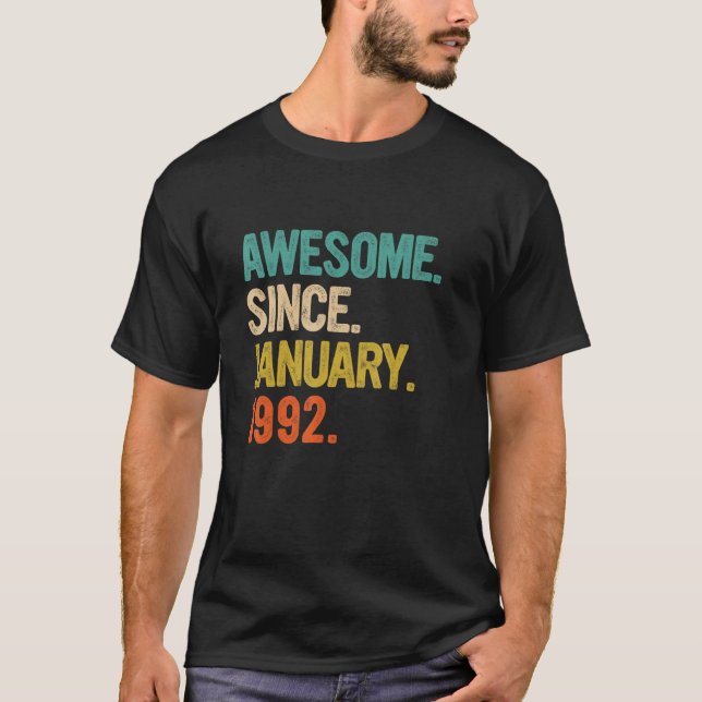 Phantastisch seit Januar 1992 31 Jahre alt 31. Geb T-Shirt (Vorderseite)