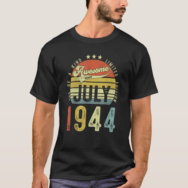 Phantastisch seit Juli 1944 Vintag 78. T-Shirt (Vorderseite)