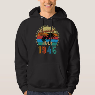 Phantastisch seit Juli 1945 77. Geburtstag Retro Hoodie