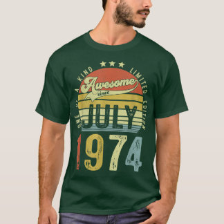 Phantastisch Seit Juli 1974 Vintag 48. Geburtstag  T-Shirt