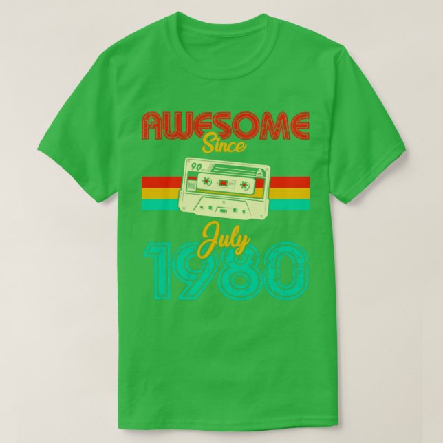 Phantastisch seit Juli 1980 T-Shirt (Design vorne)