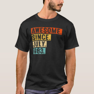 Phantastisch seit Juli 1983 Vintag 39. Geburtstag T-Shirt