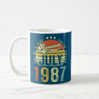 Phantastisch Seit Juli 1987 Vintag 35. Geburtstag Kaffeetasse