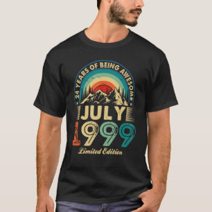 Phantastisch Seit Juli 1999 Vintag 24. Geburtstag T-Shirt