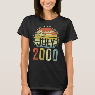Phantastisch seit Juli 2000 Vintag 22. Geburtstag T-Shirt
