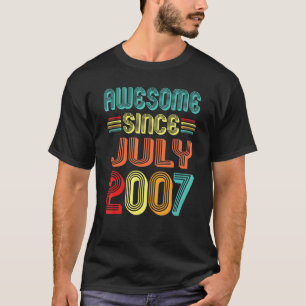 Phantastisch seit Juli 2007 Vintag 15 Jahre alt 15 T-Shirt