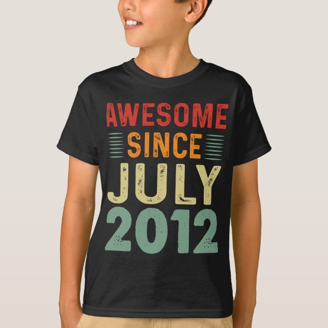 Phantastisch Seit Juli 2012 Vintages Shirt zum Geb (Vorderseite)