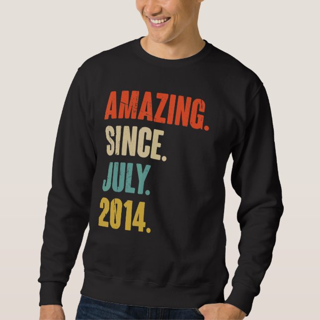 Phantastisch seit Juli 2014 8 Jahre Altes Geschenk Sweatshirt (Vorderseite)