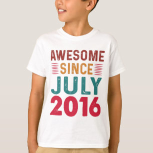 Phantastisch Seit Juli 2016 Vintager Geburtstag T-Shirt
